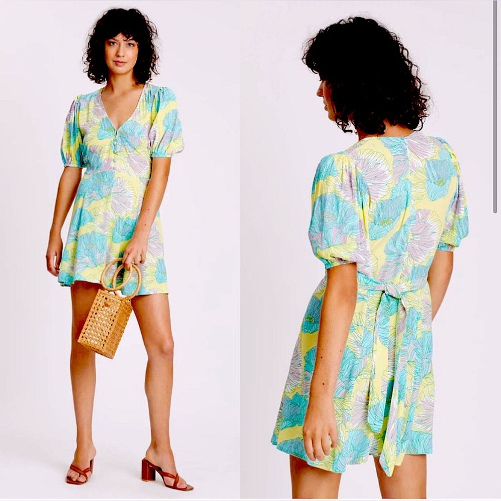 ILIA MINI DRESS LERA FLORAL PRINT Faithful The Brand Rayon size 10